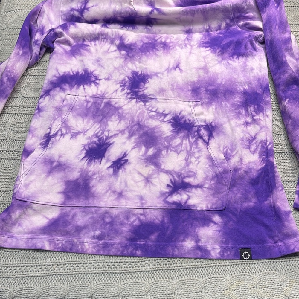 Empyre tie dye, purple hoodie, tunic size large - Picture 4 of 8